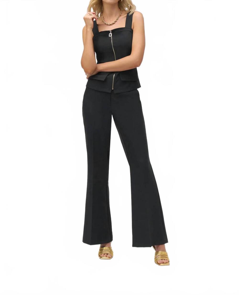 NEW JOSEPH RIBKOFF evase flare pant in black